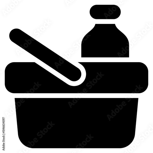 shopping basket icon with glyph style. Suitable for website design, logo, app and UI. Based on the size of the icon in general, so it can be reduced.