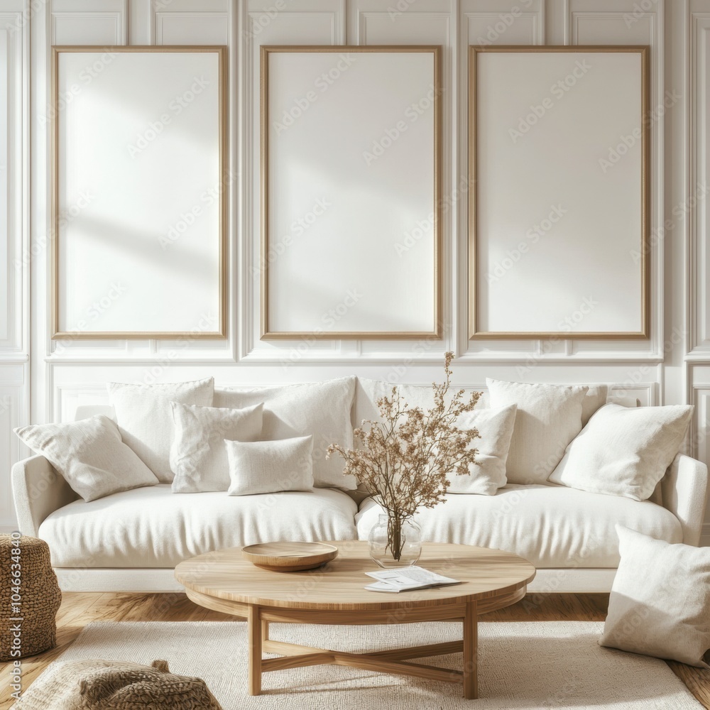 Fototapeta premium Modern Living Room Mockup.