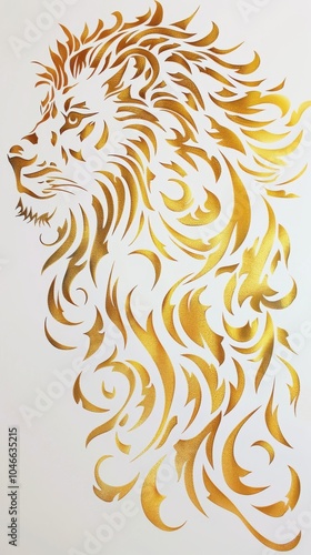 Wallpaper Mural Floral lion head tattoo design vector illustration with seamless pattern and tribal ornament. Generative AI Torontodigital.ca