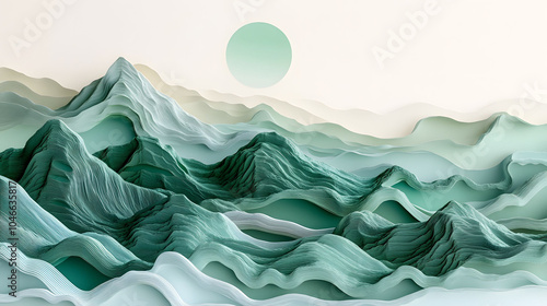 Wallpaper Mural Serene mountain landscape Torontodigital.ca