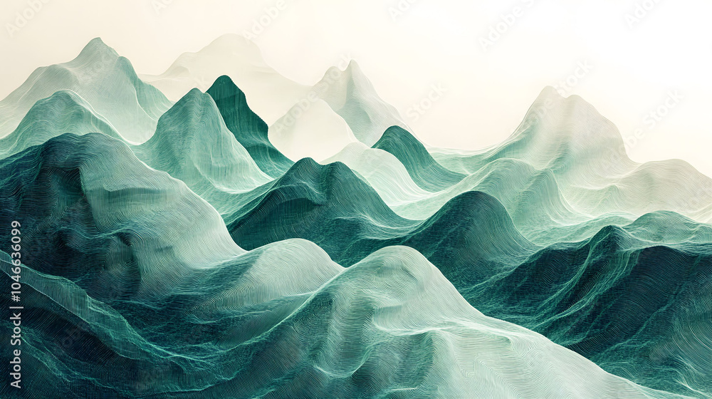 Naklejka premium Abstract mountain landscape