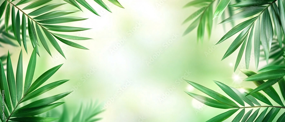 Lush Green Palm Leaves Frame with Blurred Background for Summer and Tropical Designs, Lush Green Palm Leaves Frame with Blurred Background for Summer Lush Green Palm Leaves Frame with Blurred Background for Summer and Tropical Designs, Lush Green Palm Leaves Frame with Blurred Background for Summer