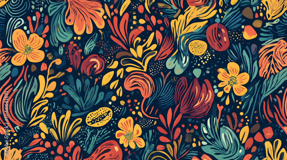Vibrant floral patterns Vibrant floral patterns