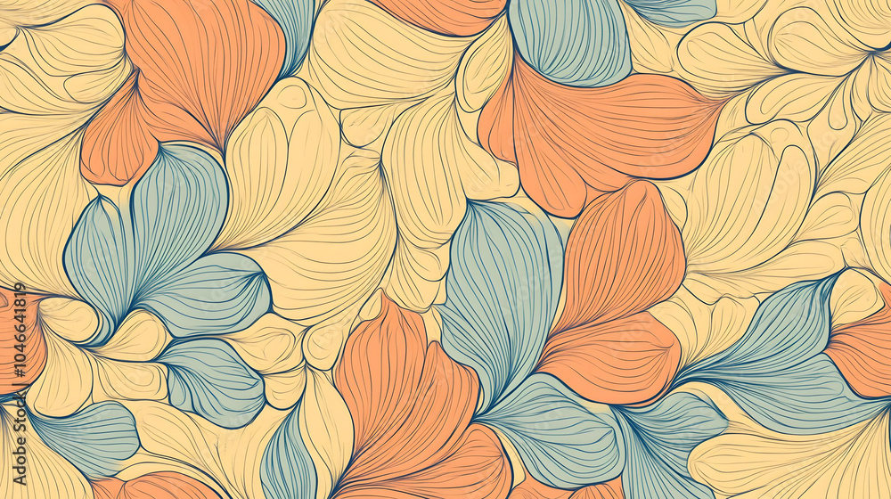 Fototapeta premium Colorful leaf pattern