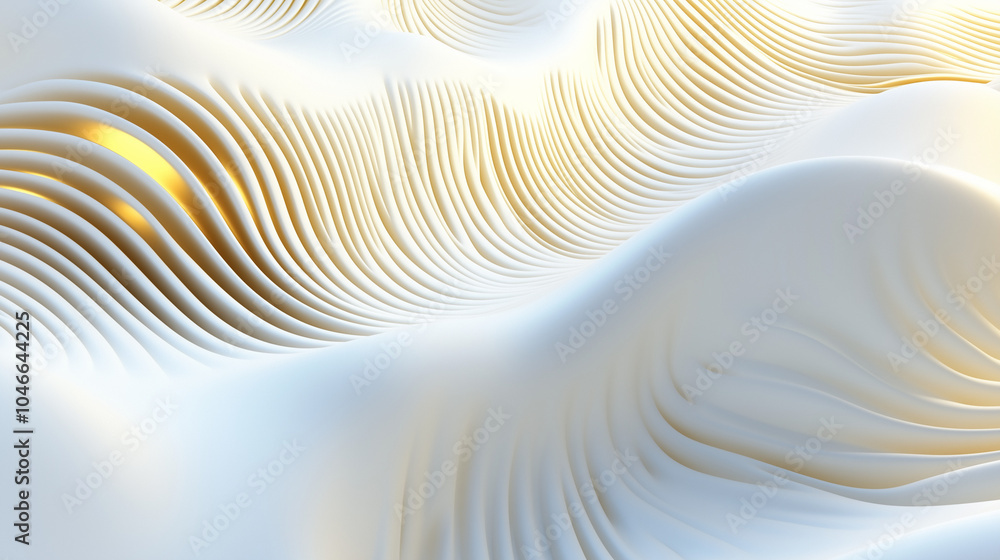 astarte.ai: 3D Render of White and Gold Flowing Abstract Waves astarte.ai: 3D Render of White and Gold Flowing Abstract Waves