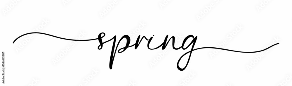 Vector spring hand lettering for greeting card, invitation, banner, poster Vector spring hand lettering for greeting card, invitation, banner, poster