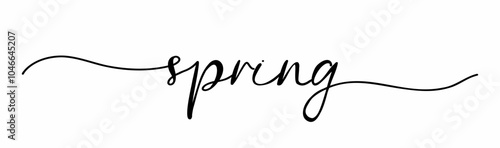 Vector spring hand lettering for greeting card, invitation, banner, poster