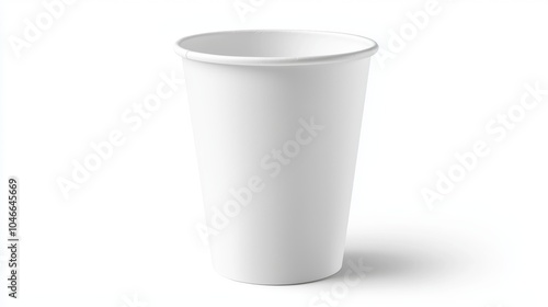 Wallpaper Mural A white paper cup is sitting on a white background Torontodigital.ca
