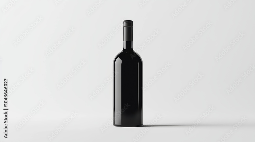 A bottle of wine is shown in a white background A bottle of wine is shown in a white background