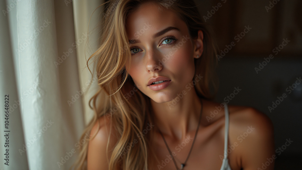 Woman with long hair. Woman with long hair.