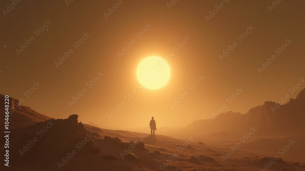 Golden sunset silhouette man. Golden sunset silhouette man.