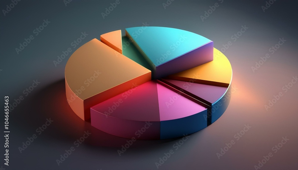 Obraz premium Pie charts can simplify demographic data representation. 