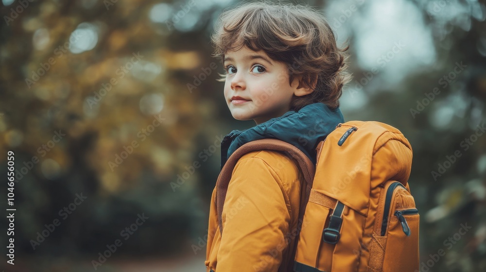 American child with a backpack, looking ready for school American child with a backpack, looking ready for school