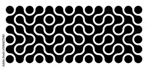 Metaball Black and White Vector Background Template. Morphing Blob Elements for Designs, Stickers, Badges, Posters, Web Design