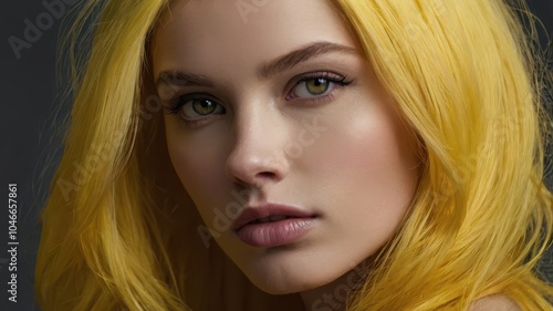 Woman with light yellow hair