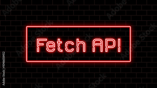 Fetch API のネオン文字