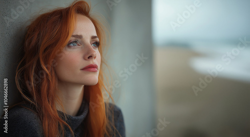 Misapprehension in Her Gaze: Portrait of a Red-Haired Beauty