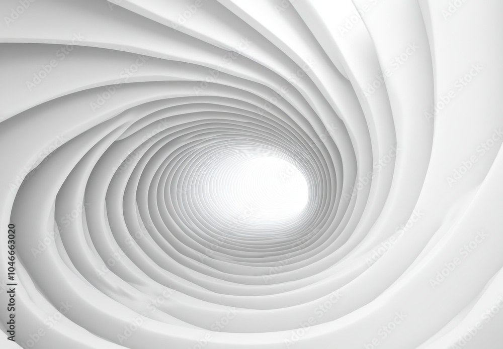 Obraz premium White Spiral Tunnel.
