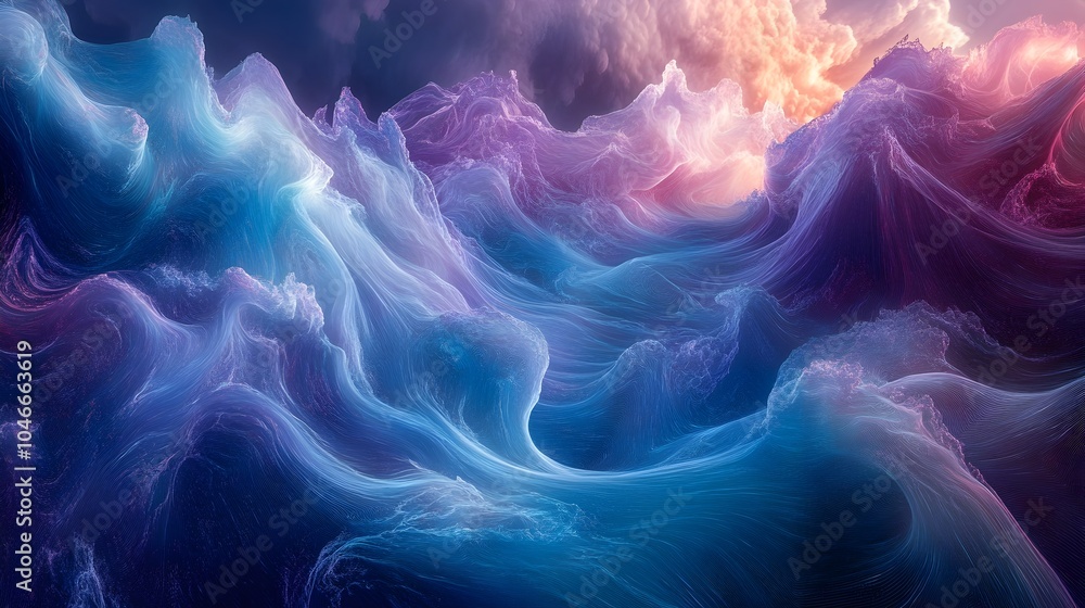 Fototapeta premium Captivating Visualization of Global Internet Traffic Flows into Mesmerizing Patterns