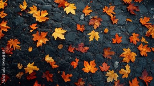 Wallpaper Mural Autumn leaves on ground Torontodigital.ca