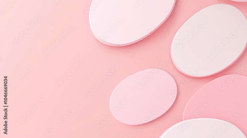 Photo of, Pink background with overlapping ovals for design, banner template Photo of, Pink background with overlapping ovals for design, banner template