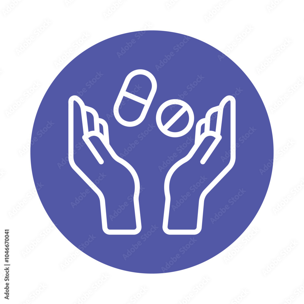 Cancer Pills vector Outline Cricle Design icon.Cancer Symbol on White background EPS 10 File Cancer Pills vector Outline Cricle Design icon.Cancer Symbol on White background EPS 10 File