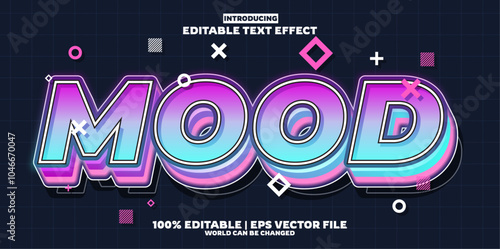 Mood new editable text effect in new modern trend style