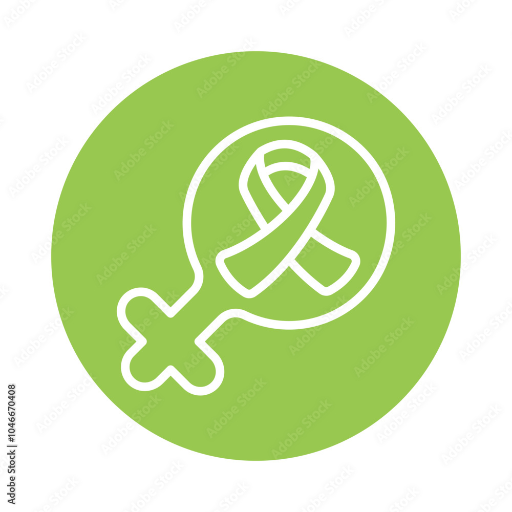 Woman cancer vector Outline Cricle Design icon. Cancer Symbol on White background EPS 10 File Woman cancer vector Outline Cricle Design icon. Cancer Symbol on White background EPS 10 File