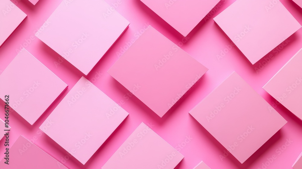 Photo of, Pink background with overlapping squares for design, banner template Photo of, Pink background with overlapping squares for design, banner template