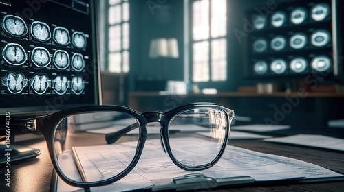 Glasses in a Medical Research Laboratory