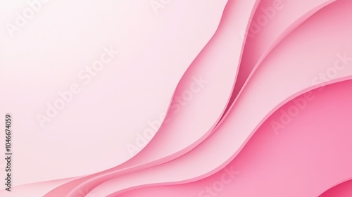 Photo of, Pink background with overlapping waves for design, banner template