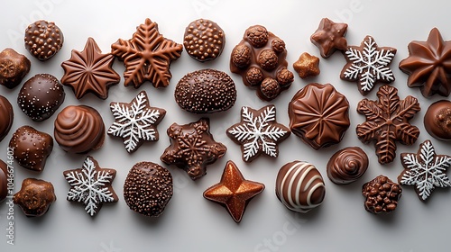 Decorative 3D Chocolate Ornaments for Festive Celebrations