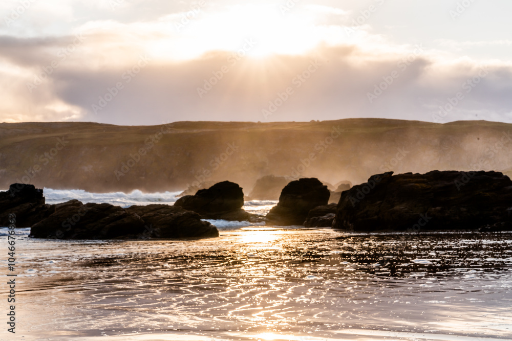 Obraz premium Travelling the NC500 route around the north coast of Scotland