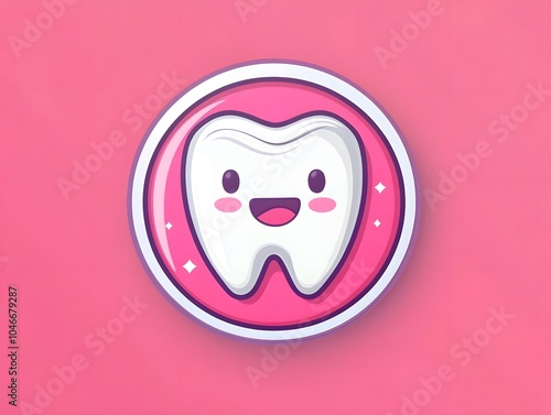 Smiling Dental Tooth Dentist Teeth Icon Logo Symbol