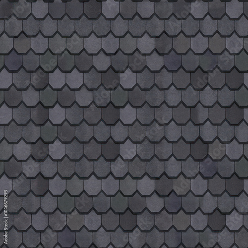 Asphalt camelot roof  seamless texture and background