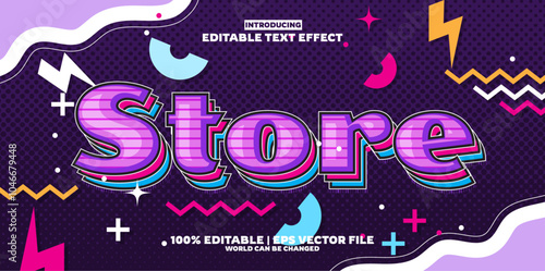 Store new editable text effect in new modern trend style