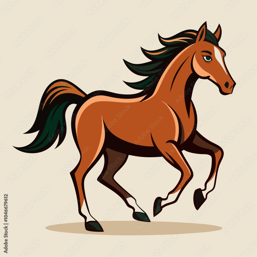 running horse isolated on white running horse isolated on white
