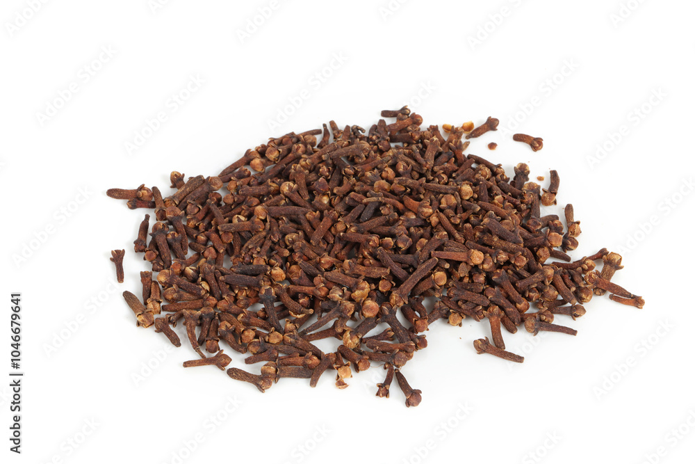 group of cloves isolated on white background group of cloves isolated on white background