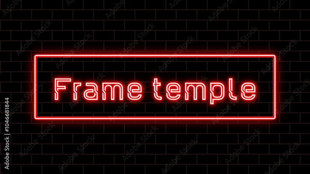 Frame temple のネオン文字 Frame temple のネオン文字