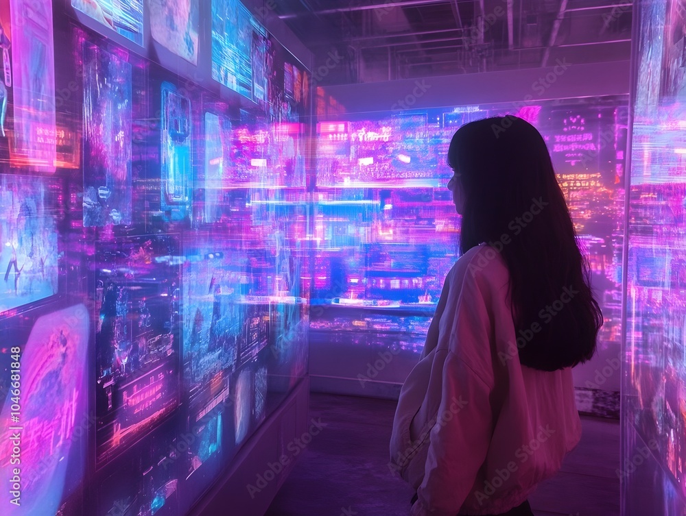 Nostalgic Holographic Displays Showcase Vibrant Futuristic Aesthetics in Retro Cityscape Shrouded in Neon Lights long title Nostalgic holographic Nostalgic Holographic Displays Showcase Vibrant Futuristic Aesthetics in Retro Cityscape Shrouded in Neon Lights long title Nostalgic holographic
