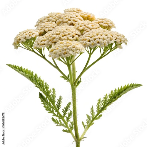 Pink , red , purple and white  Yarrow flower isolated on white backround 
 photo