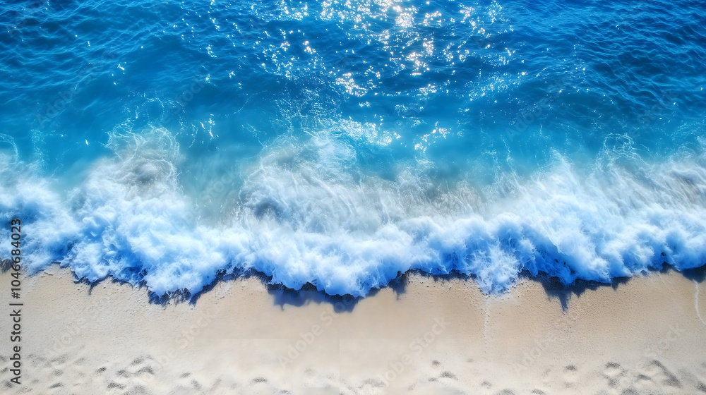 Ocean waves on the beach as a background. Aerial top down view of beach and sea with blue water waves. Beautiful natural summer vacation holidays
Ocean waves on the beach as a background. Aerial top down view of beach and sea with blue water waves. Beautiful natural summer vacation holidays