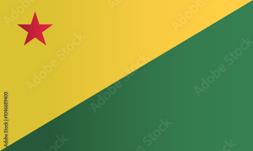 Flag of Acre state of Brazil. Bandeira oficial do Acre.  Vector