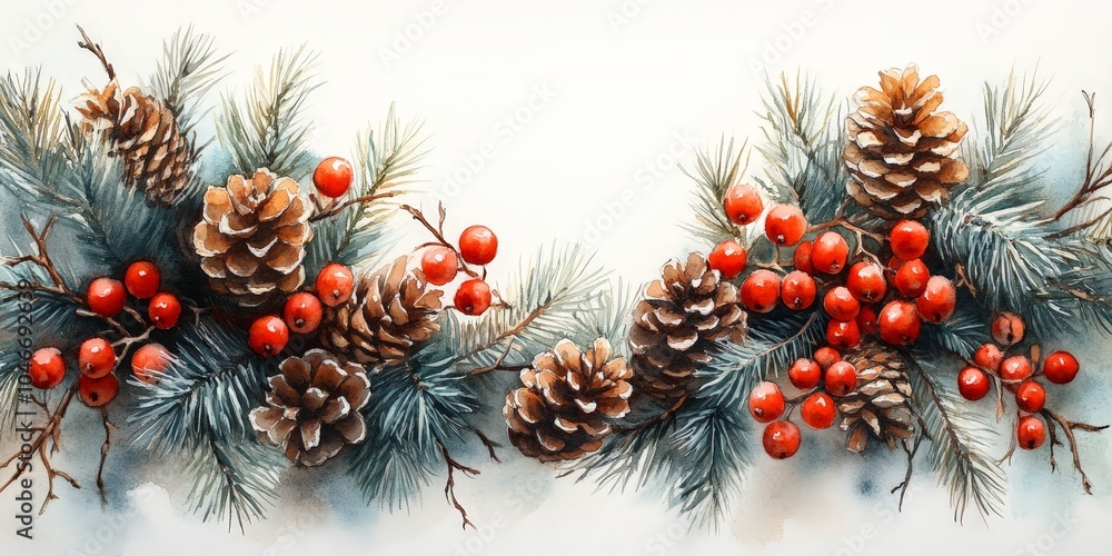 Christmas Banner with Fir Branches and Space for Text or Greetings Christmas Banner with Fir Branches and Space for Text or Greetings