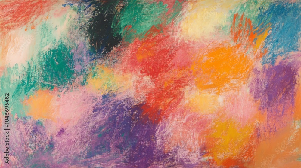 Obraz premium Colorful abstract texture background with hues of blue, orange, pink, and green.