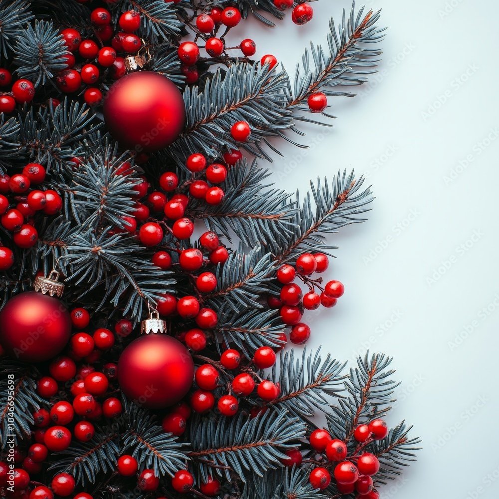 Christmas Banner with Fir Branches and Space for Text or Greetings Christmas Banner with Fir Branches and Space for Text or Greetings