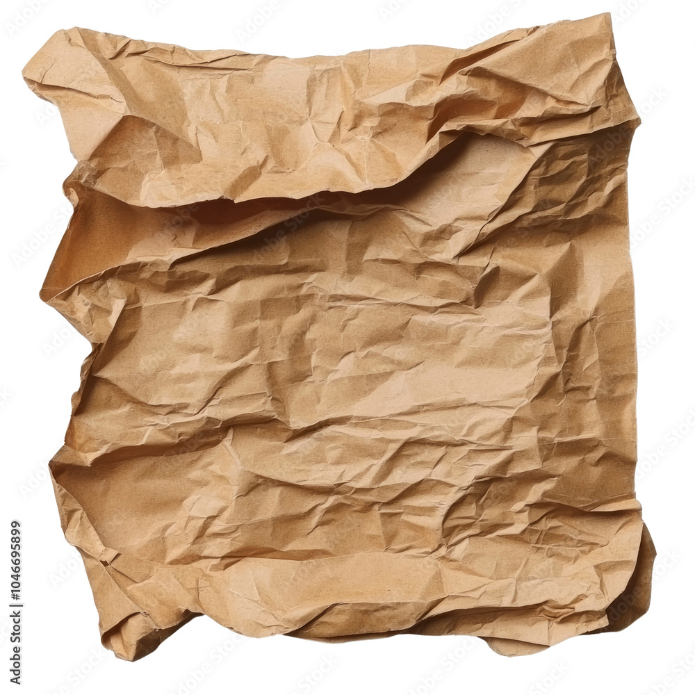 Obraz premium Crumpled Brown Paper Texture