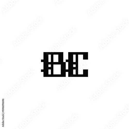 BC monogram logo design letter text name symbol monochrome logotype alphabet character simple logo