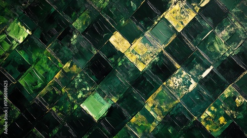 Abstract green and yellow patterned texture background for artistic design.