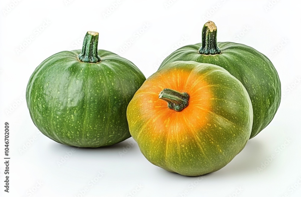 Pumpkins on white background with natural lighting, high detail and sharp focus. Pumpkins on white background with natural lighting, high detail and sharp focus.